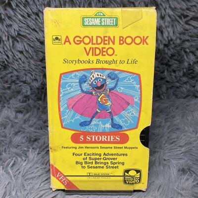A Golden Book Video Sesame Street Big Bird Super Grover Jim Henson