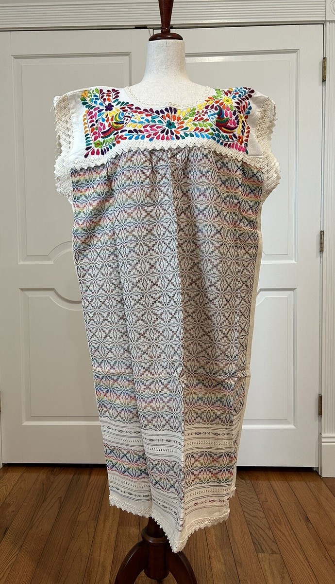 in loom embroidered dress Flower Loom Dress
