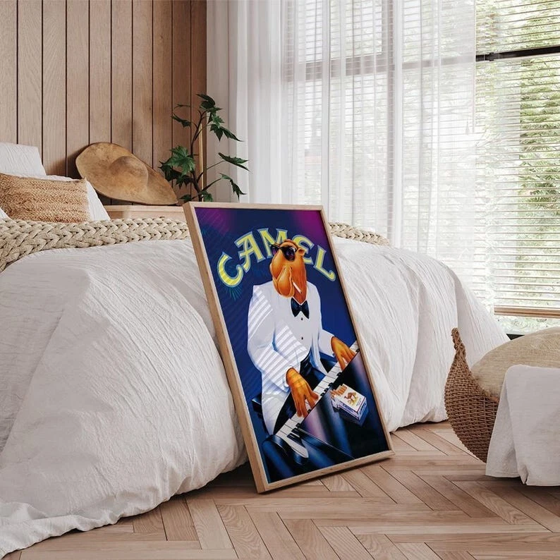 Póster de cigarrillo Joe Camel, edición limitada coleccionable decoración de habitación, decoración del hogar Foto 3 de 4