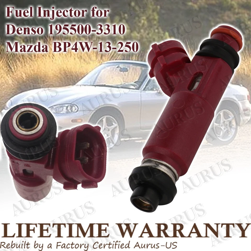 x4 Inyectores de combustible OEM DENSO para 1999 2000 Mazda Miata 1,8 L 195500-3310 842-12201 Foto 3 de 4