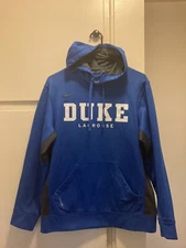 Nike Duke Blue Devils Lacrosse Hoodie Mens Size Small Blue Therma Fit University