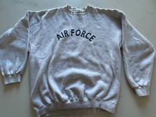 Vintage Tultex Heather Gray Air Force Crewneck, Made In USA | Size Medium