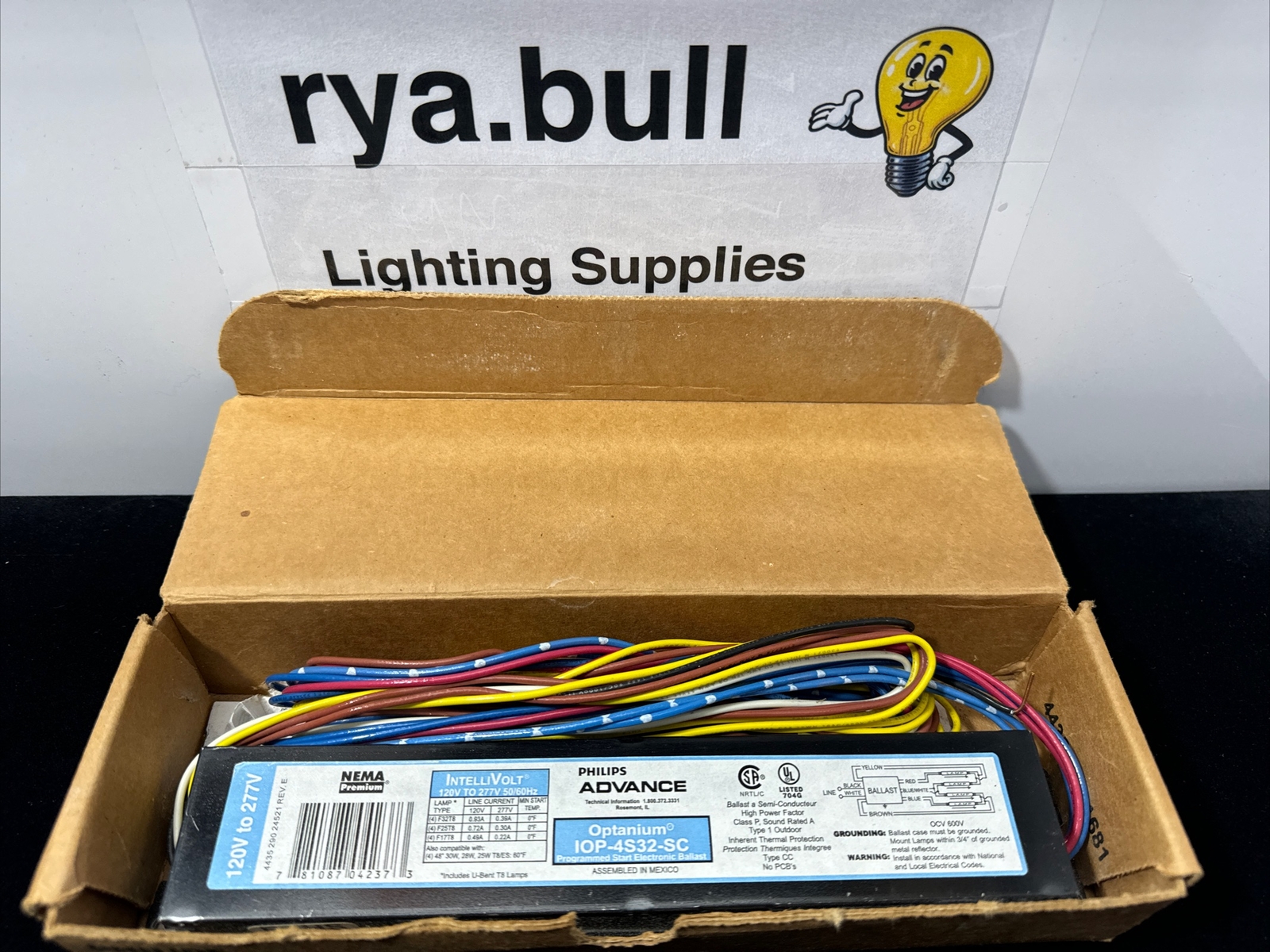 ⚡️1 LOT⚡️Philips NEMA Premium Optanium IOP-4S32-SC Start Electronic Ballast