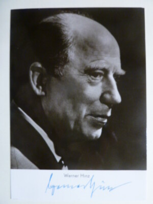 -aa- Werner Hinz   1985 - Autograph Card (Rudel)