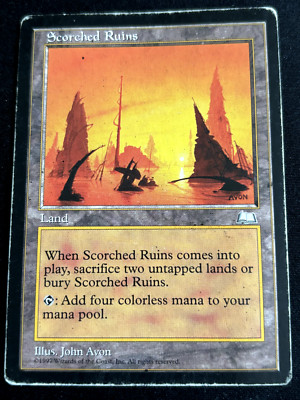 1x MTG Scorched Ruins - Weatherlight (WTH) - Magic the Gathering