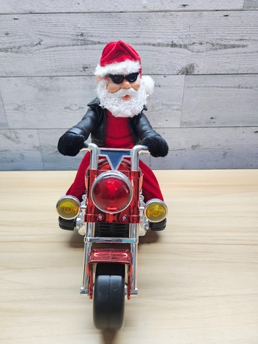 MUSICAL MOTORCYCLE SANTA CLAUSE - PLAYS BORN TO BE WILD - TESTED/WORKS - Picture 3 of 5