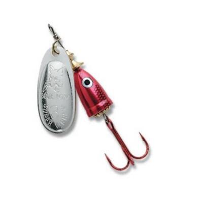 Blue Fox Vibrax Shad Lures NO.1 - NO.3 RS - rot mit silbernem Spinner