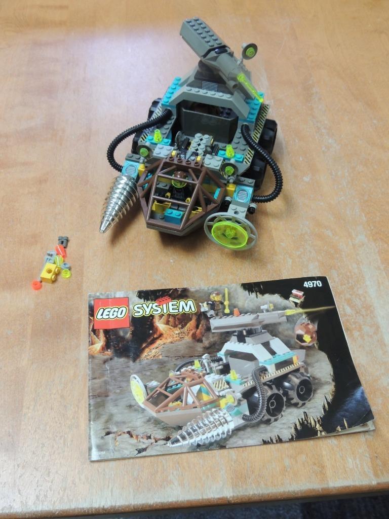Lego 4970 Rock Raiders Chrome Crusher 100% complete with manual NICE! WORKS!