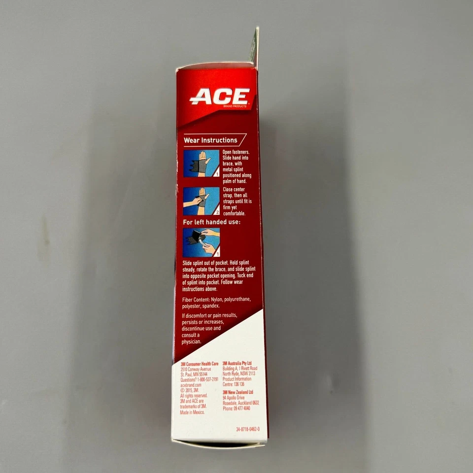 ACE Reversible Splint Wrist Brace Adjustable Black 1ct Stabilizes & Supports - Image 4 of 4