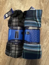 2 Pair Men s Lounge Sleep PJ Pant Micro Fleece Plaid XL Essential Sleepwear