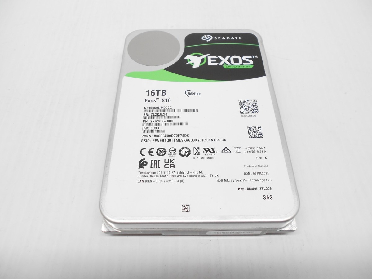 Seagate Exos 16TB 7.2K SAS 12G 3.5