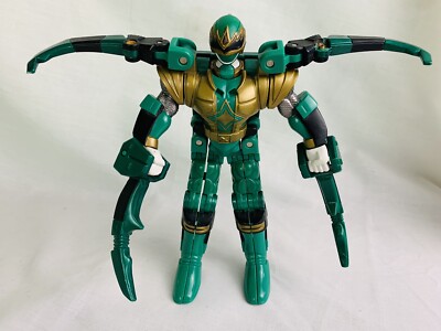 Power Rangers Ninja Storm 6'' Green Morph Spider Figur Spielzeug 2002 unvollständig