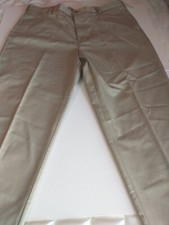 Izod Heritage Chino Dress Pants Flat Front Cotton Beige 42x32