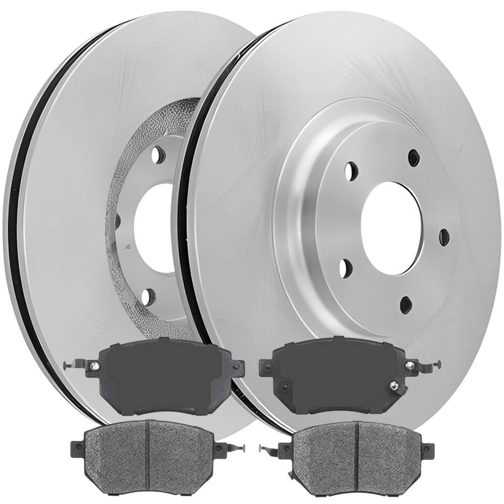 Front Vented Brake Rotors & Ceramic Pads for INFINITI FX35, FX45 05-03; 319mm