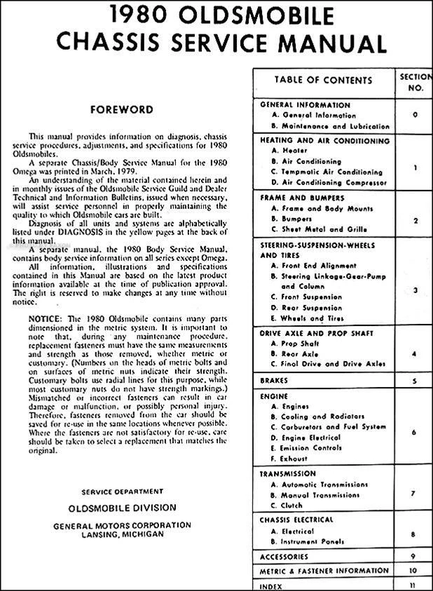 Oldsmobile 1980 CD manual de tienda Delta 88 98 Toronado Cutlass Starfire Olds reparación Foto 2 de 2