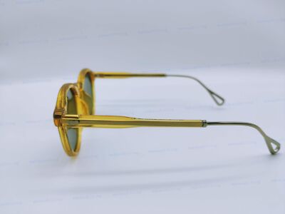 T*m様 MOSCOT MILTZEN 46◻︎22-145 MOSCOT MILTZEN-TT YELLOW BROZE Frame Green Lenses Sun Glasses 46