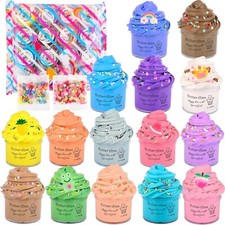 15 Pack Butter Slime Kit, with Mint Slime, Watermelon Slime, Coffee Slime, Lemo