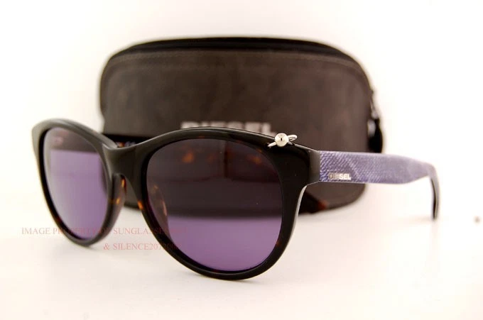 Совершенно новый Diesel солнцезащитные очки DL 0049 цвет 52V черный/синий 100% подлинный - Изображение 2 из 4