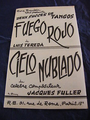Partition Fuego Rojo Von Luis Tereda Cielo Nublado Von Jacques Fuller Tangos