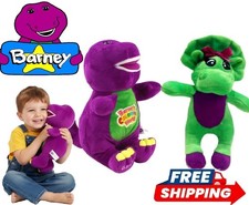 Singing Barney  Baby Bop - Plush Toy 12" Musical "I Love You" Dinosaur Cuddly