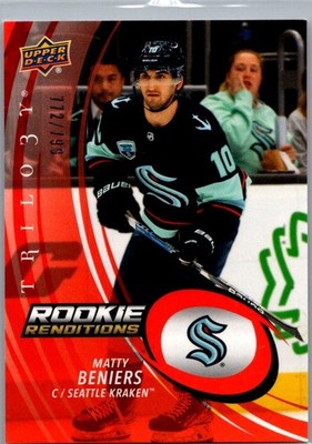2022-23 Upper Deck Trilogy #RR-38 Matty Beniers Rookie Renditions Red #/799