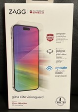 NEW ZAGG Glass Elite Visionguard Screen Protector For Apple iPhone 14 Pro MAX