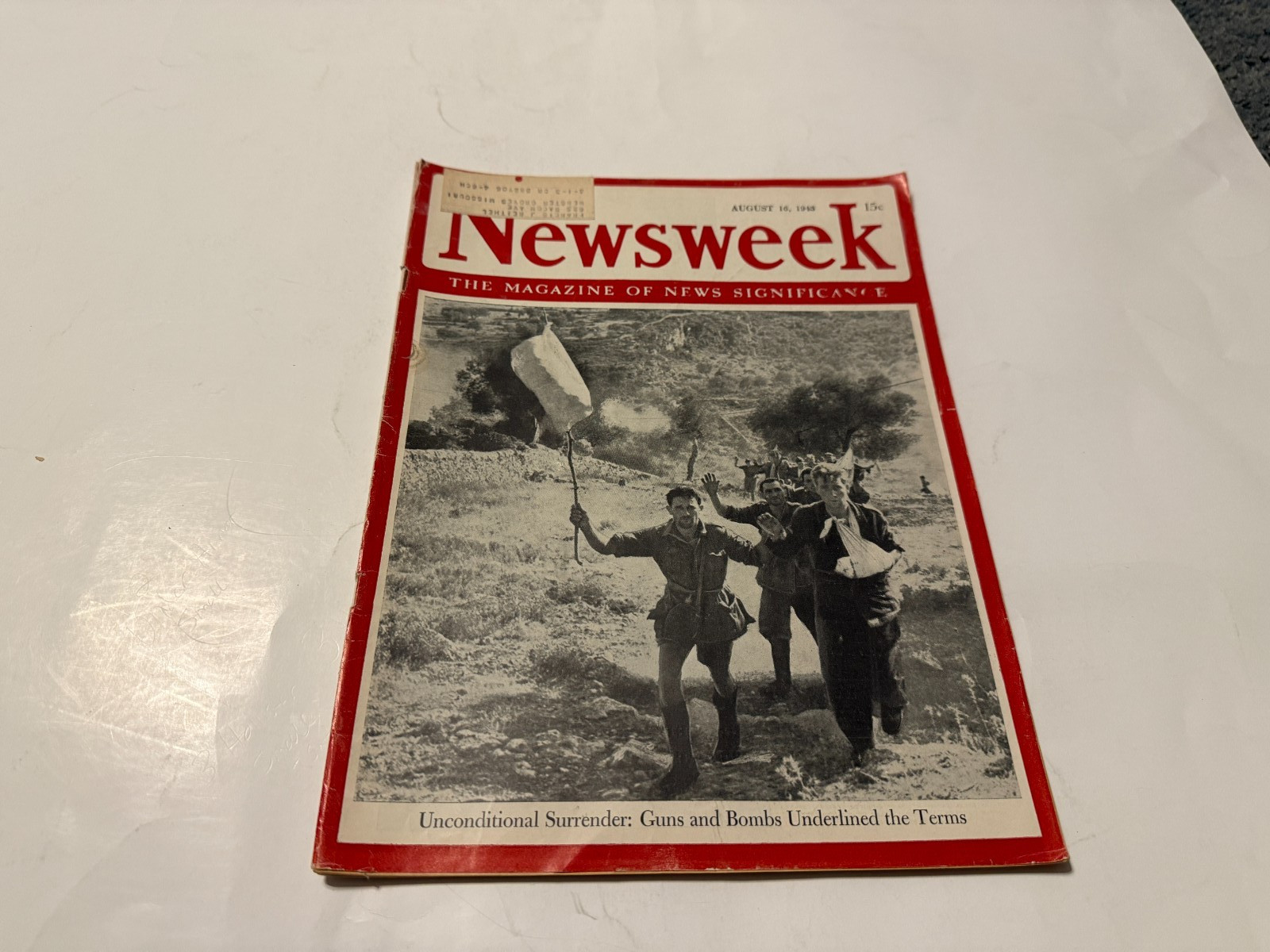 Newsweek Magazine August 16, 1943 WWII Unconditional Surrender 524
