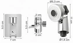 Douchette Universelle Lavabo Cuisine Salle Bain Tuyau Flexible 2m robinet évier - Photo 1/4