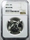 *1955 FRANKLIN HALF DOLLAR NGC MS 64* NR #C1831