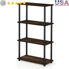 4-Tier Multipurpose Shelf Display Rack Open Storage Unit Easy Assembly New
