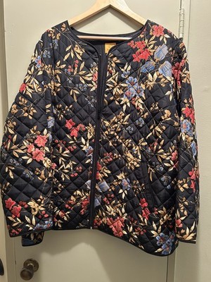 New Ruby Rd. Beautiful Floral Quilted Jacket plus size 24W