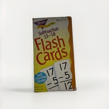 TREND enterprises Subtraction 13-18 Flash Cards Ages 6  Up Ages 8-11 Years 1997
