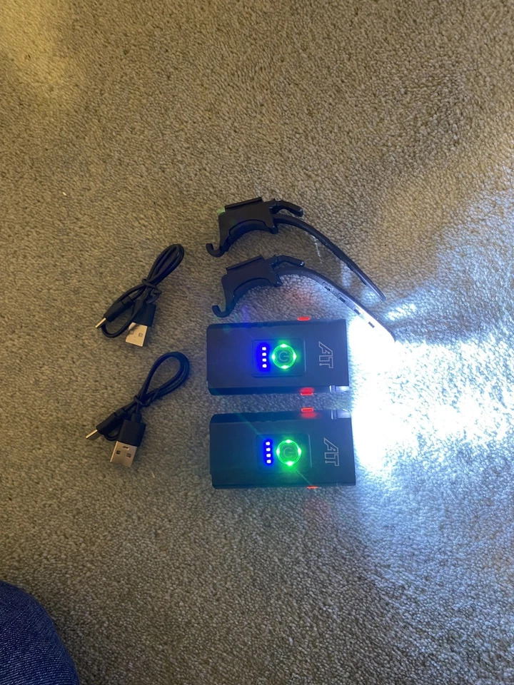 Set of 2 Bike Bicycle Bright Lights Rechargeable Quick release Charge Indicator - Image 2 of 4