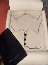 David Yurman Ch telaine Collection Pav diamonds Faceted ONYX 36 in necklace