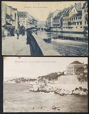 Vintage Europe Postcards 1924 Nuremberg & Marseille Armenian Manuscript Berlin