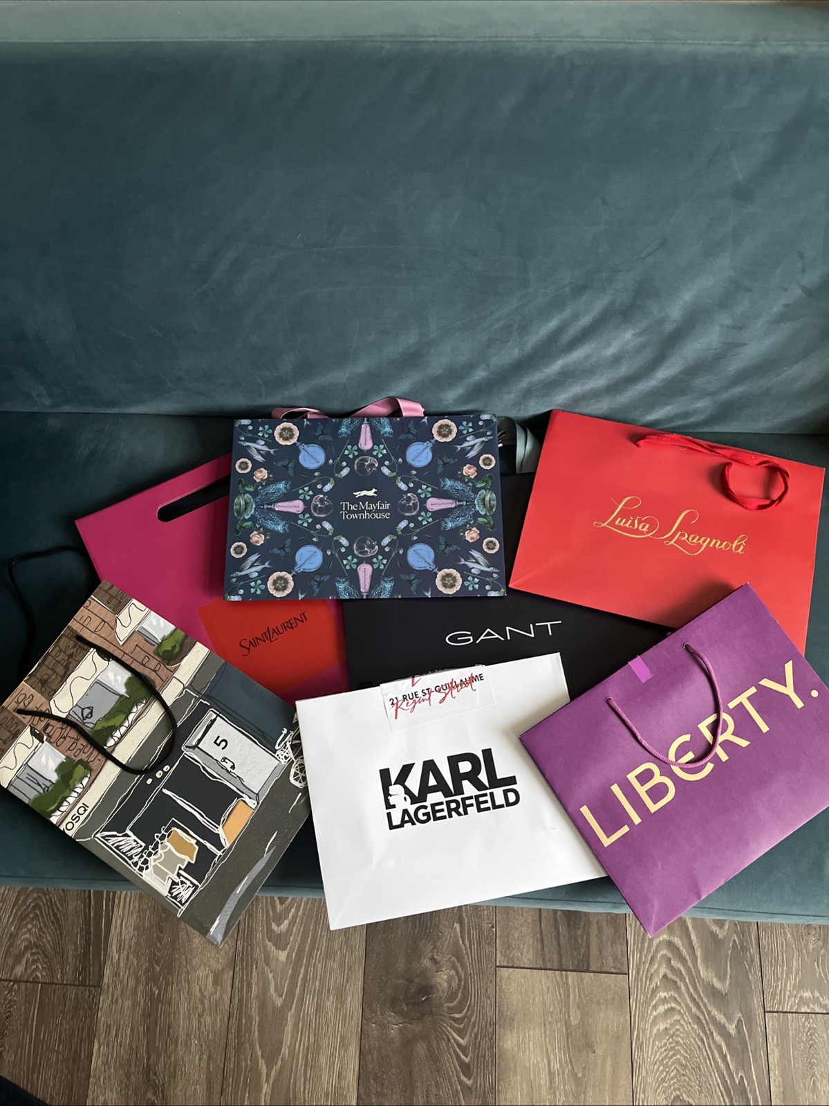 Pacchetto sacchetto regalo x7: Gant Saint Laurent Karl Lagerfeld Liberty Yosqi 