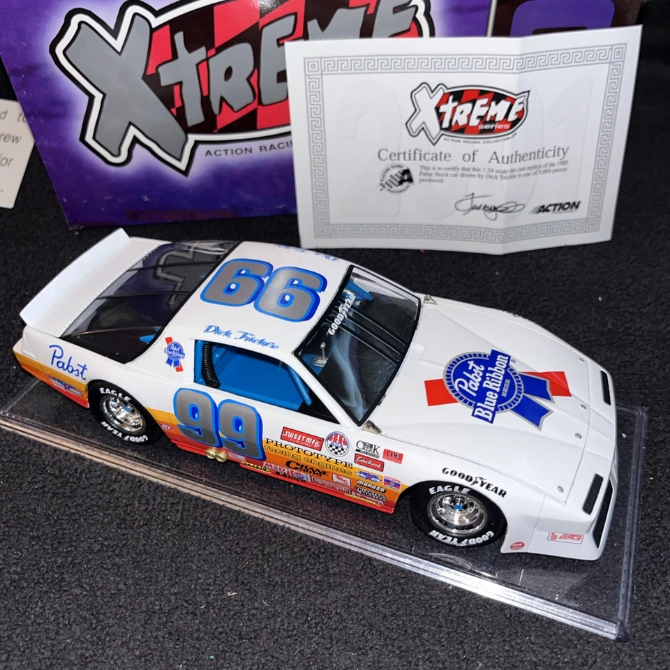 Acción #99 Dick Trickle Pabst Cinta Azul 1985 Firebird Xtreme #102020 1/24 Raro Foto 2 de 4