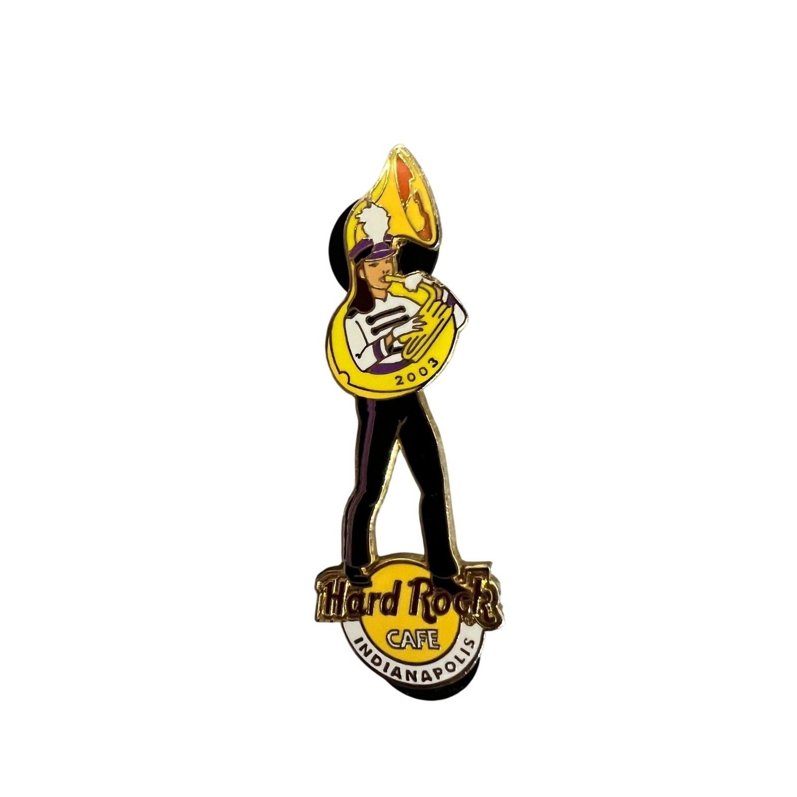 Hard Rock Cafe Indianapolis Marching Band Girl (Tuba / Sousaphone) pin.