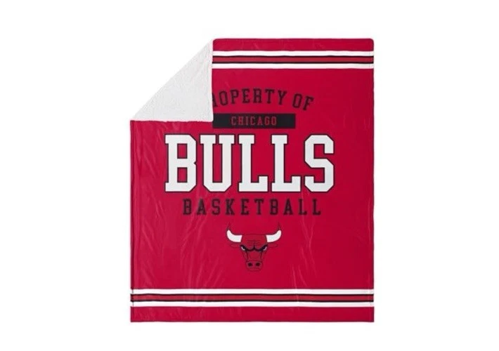 Manta polar FOCO Chicago Bulls NBA Sherpa - 60" x 70" Foto 3 de 3