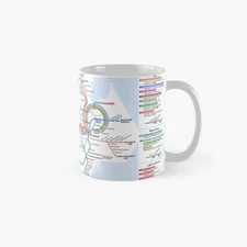 Sydney Trains and Metro Map - 2025 (Light theme) Classic Mug , Gift For Family