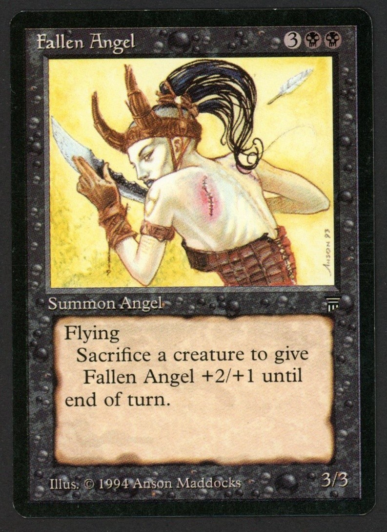 ***English Fallen Angel (Edge Indent)*** MTG Legends Magic Kid Icarus