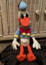 Handmade Crochet Amigurumi 15  Sitting Donald Duck