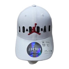Nike Air Jordan Jumpman Youth 8/20 White Hat Cap Adjustable RISE CAP NWT