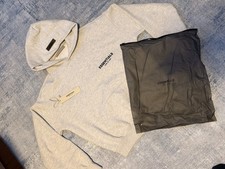 NEW Fear of God Essentials Light Oatmeal Hoodie Size XXS 100% Authentic✅