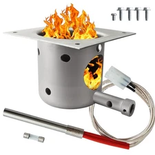 Fire Burn Pot and Hot Rod Ignitor Kit for Traeger, Pit Boss, Camp Chef Pellet...