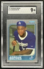 1997 Bowman Chrome Adrian Beltre Rookie RC #182 Dodgers SGC 9