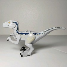 LEGO Velociraptor Dark Blue Tan Minifigure Jurassic World 76946 Raptor Dinosaur