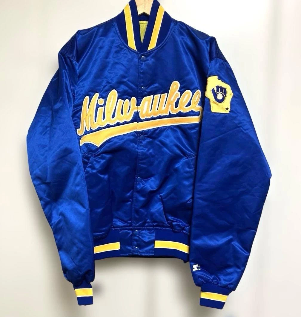00s Majestic × MIL.Brewers XLサイズ プルジャケット Las mejores ofertas en Chaquetas Starter Milwaukee Brewers MLB | eBay