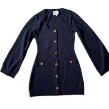 NEW REFORMATION Priscilla Wool Mini Dress Navy Blue L