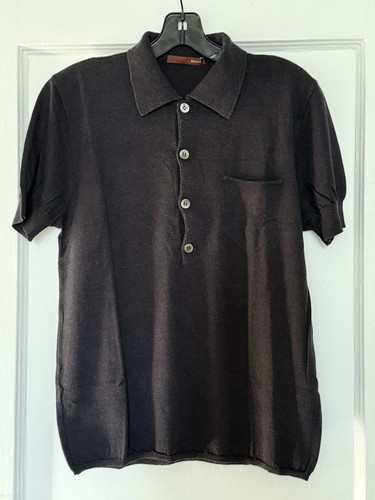Bally Black Combed Cotton Polo M